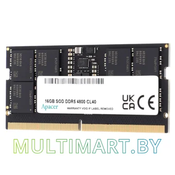 Оперативная память Apacer 16GB DDR5 SODIMM PC5-38400 (AS16GHB48CTBBGH) картинка 3